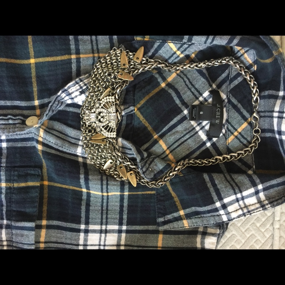 J Crew Plaid Button Down Classic!! - image 2